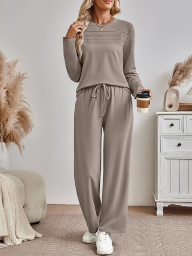 AUTOMET Sweatsuits Women 2 Piece Outfit Fall Airport Lounge Sweat Sets With Wide Leg Pants Track Fashion Suits 2025
