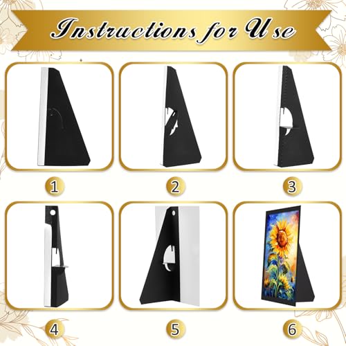 Marspark 12 Pack Poster Stand Self Stick Easel Back Poster Board Stand Convenient Peel and Stick Self Adhesive Easels Disp...