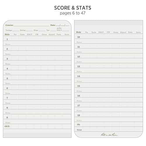 Rite in the Rain All Weather Golf Notebook, 3.5" x 6", Green Field Flex, Club Yardage Book & Hole Notes (No. 4)