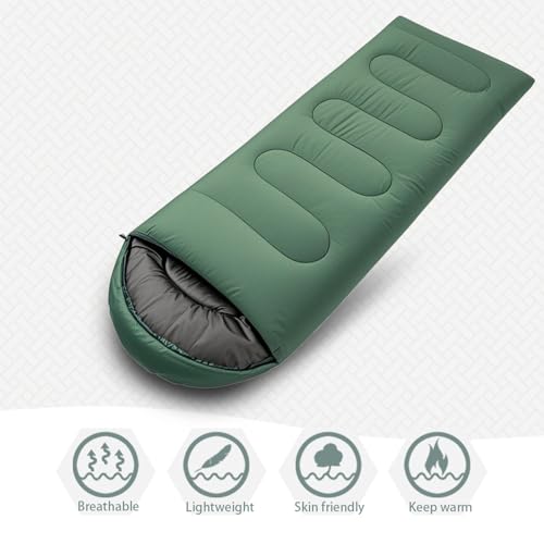Wind Tour 3 Season Lightweight Waterproof Sleeping Bag Indoor & Outdoor for Hiking Backpacking Camping Traveling