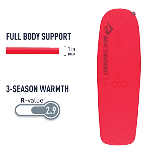 Sea to Summit Ultralight Self-Inflating Foam Sleeping Pad for Backpacking and Camping, Women's Large (72 x 23 x 1 inches)
