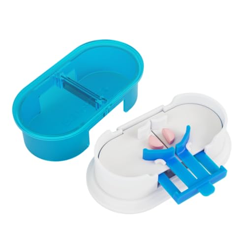 EQUADOSE Pill Cutter, Professional Medical Pill Splitter for Large, Small, and Tiny Pills, Double Stainless Steel Blades & Centering Device, Ideal for Cutting Tablets, Vitamins in Half or Quarter