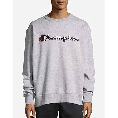 Champion Men's Powerblend Fleece Crew, Script
