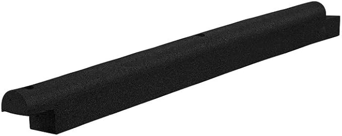 Playsafer 4' Flexible Interlocking Rubber Edging Border System for Playgrounds, Swing Sets, and Play Areas - 4 in. High X 48 in. Long X 3in. Wide - Round Top (2, Black)