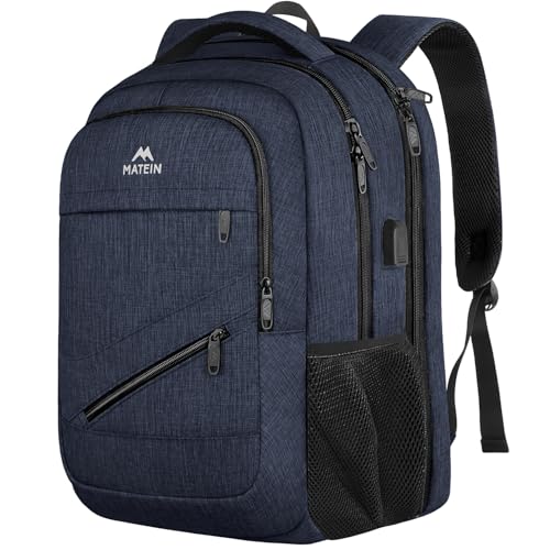 MATEIN Extra Large Laptop Backpack for Men, 50 L Travel Carry On TSA Approved Backpack with USB Port & Trolley Sleeve, Wat...