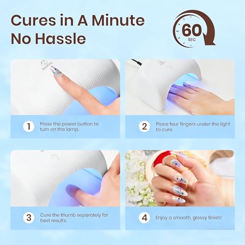 Beetles Gel Nail Polish Kit with U V Light - 80Pcs Color Enchantment 55 Colors Gel Polish Starter Kit with Base Top Coat D...