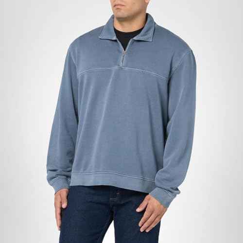 PAIGE Men's Davion Quarter Zip Pullover, Vintage Ink Pot