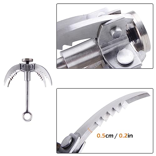 TRIWONDER Grappling Hook Gravity Rock Climbing Hooks Folding Carabiner Claws Stainless Steel Anchor for Climbing, Fishing,...
