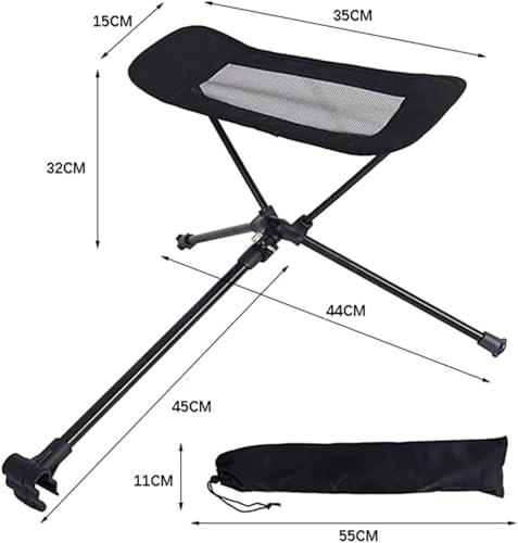 YWHWXB Portable Folding Chair Ottoman Outdoor Recliner Lazy Retractable Footrest Leg Rest Camping Moon Chair Kit for Hikin...