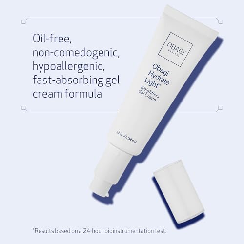Obagi Hydrate Light Oil-Free Moisturizer – Fast-Absorbing, Lightweight Gel for Acne-Prone Skin – Non-Comedogenic, Hypoalle...