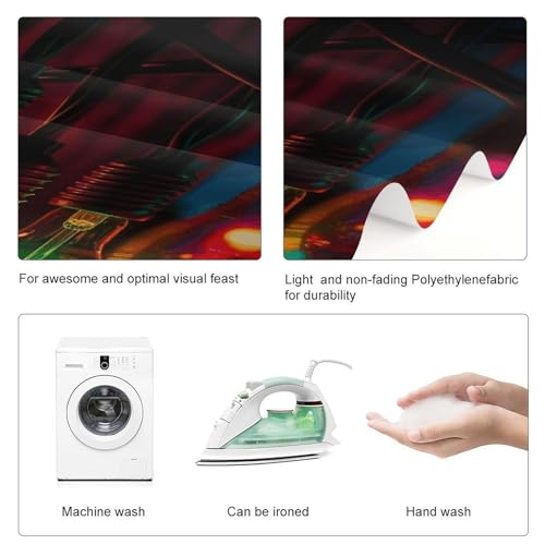 Colored Light Bulbs Backdrop Background for Photography High Density Polyester Fabric Background Banner Seamless Photo Boo...