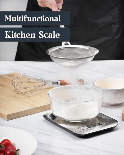 Tcsxady Food Scale, 11lb Digital Kitchen Scale with 6 Units LCD Display and Tare Function,Compact Design for Baking,Health...