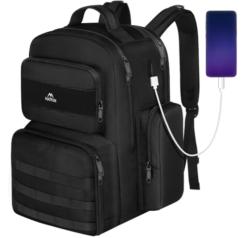 MATEIN Lunch Backpack for Men Work, 15.6 Inch Tactical Backpack with Lunch Compartment, Large Laptop Backpacks with Insula...
