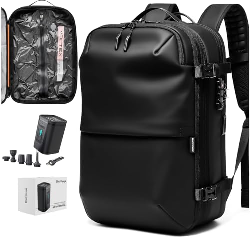 BlackVoyage Vortex Vacuum Seal Travel Backpack 60L Expandable Air Compression System Water Resistant TSA Lock Carry-On Sui...