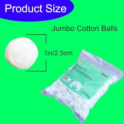 400 Count Pure Cotton PremiumCotton Balls£¬Organic Cotton Balls, Absorb Well, Super Soft,Multipurpose for Makeup Removal,Applying Lotion or Powder,Nail Polish, for Everyday Household Use£¨2 * 200£©
