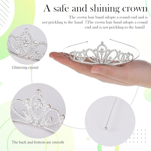 DSLSQD 15 PCS Princess Crown for Women,Silver Crystal Tiara Crown,Rhinestone Princess Crowns Headband,Crystal Queen Tiara...