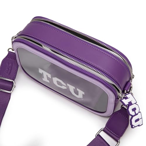 Montana West NCAA Clear Bag for Stadium Events Handbags for Sports Fans with Adjustable Nylon Strap,Card Pocket & Team Logo