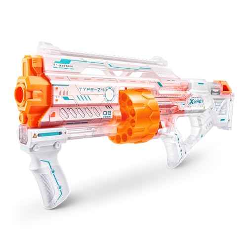 XSHOT Skins Last Stand Ghost Blaster by ZURU with 16 Darts, Slam Fire Action, Air Pocket Dart Technology, Toy Foam Blaster for Kids, Teens and Adults (Ghost)