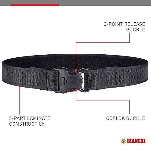 Bianchi 7210 Nylon Duty Belt with Coplok Buckle, Fits 2'' (50 MM), Black