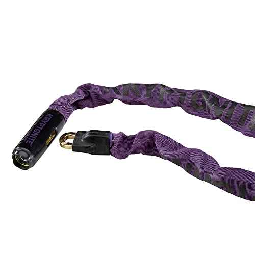 Kryptonite Keeper 785 Bike Chain Lock, 2.8 Feet Long Heavy Duty Anti-Theft Bicycle Chain Lock with Keys for Bike, Motorcycle, Scooter, Bicycle, Door, Gate, Fence,Purple