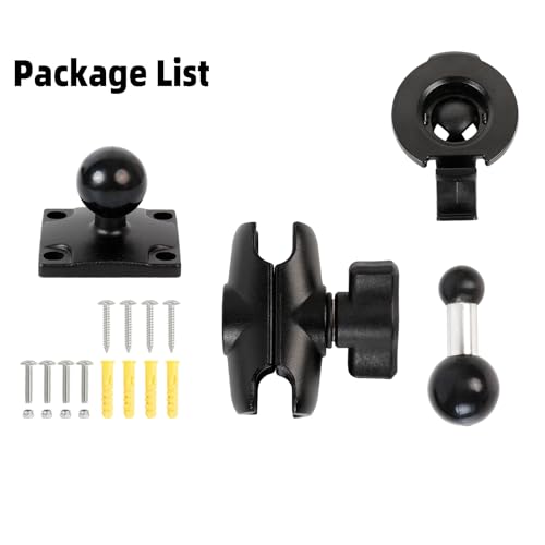 Aluminum Heavy-Duty GPS Mount with AMPS Square Plate Base for Garmin, Replacement for Suction Cup Windshield Mount, Compat...