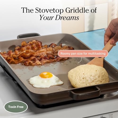 Our Place Griddle Pan - Versatile Nonstick Ceramic Sheet Pan & Stovetop Griddle | Toxin-Free, Dual-Use, with Ergonomic Han...