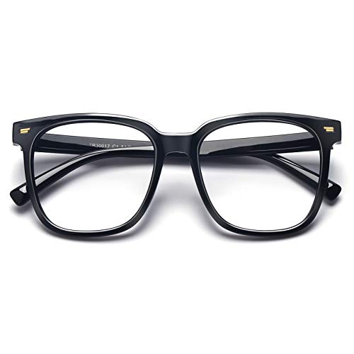 PANNER Oversized Square Blue Light Blocking Glasses for Women Men Anti Glare Reduce Eyestrain Computer Glasses
