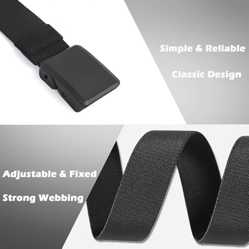 Nylon Belts Military Tactical Slide Plastic Buckle Belt Adjustable No Holes Canvas Web Belt Outdoor for Men