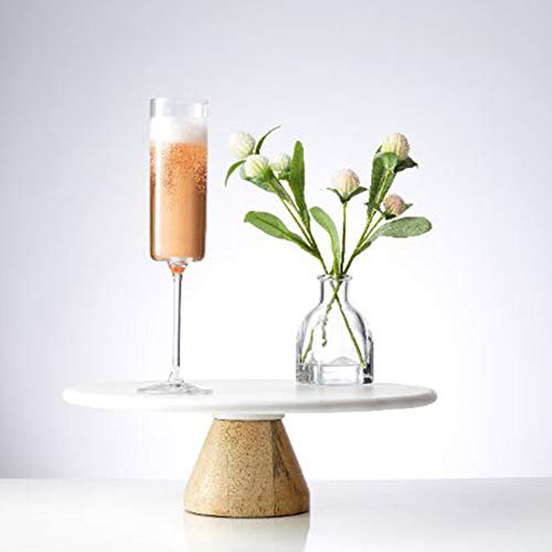 JoyJolt Champagne Flutes, Claire Collection Crystal Champagne Glasses Set of 2, 5.7 Ounce Capacity, Exquisite Craftsmanshi...