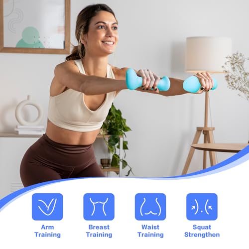 HXD-ERGO Ergonomic Dumbbells Weights Set-Hand Weights for Women at Home, Ear Dumbbells Weights for Pilates, Yoga, Jogging,...