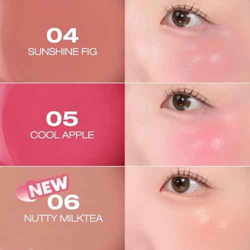 PERIPERA SYRUPY TOK CHEEK 5 Colors, Liquid Blush, Dewy Finish and Hydrates All day, Soft Velvet Texture Face Cheek Tint (03 FRIENDSHIP MAUVE, One Size)