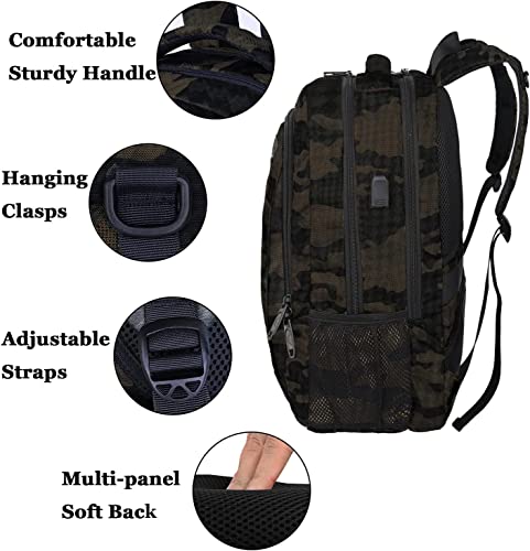 MATEIN 15.6 Inch Laptop Backpack, Sturdy Business Travel Laptop Bagpack with USB Charging Port, Sturdy Carry On Water-Resi...