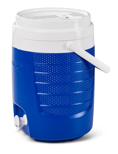 Triplenet Pricing 2 Gallon Portable Sports Cooler Water Beverage Dispenser, Insulated Cooler Dispenser, Majestic Blue 41150