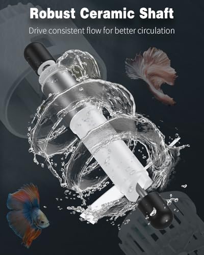 Pawfly Wave Maker for Aquarium, 800 GPH 3W Aquarium Powerhead, Quiet Submersible Wavemaker for Fish Tanks up to 50 Gallon...