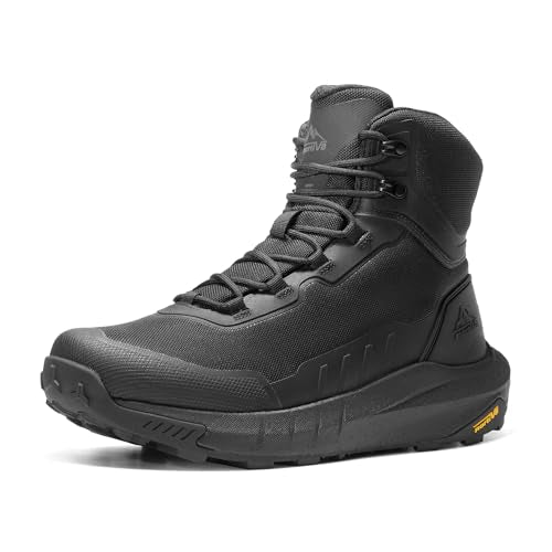 NORTIV 8 Men's Tactical Hiking Lightweight Cushion Sole for Work All Day Side Zipper Motorcycle Combat Military Boot Arch ...