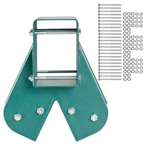 VEVOR Swing Set Brackets, A-Frame Heavy Duty Carbon Steel Swing Hangers with Mounting Hardware, 3-Piece DIY Hanger Sets Bracket with Bolts Included, for 4 x 4 Legs and 4 x 6 Beam, Green