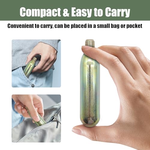 24 Gram CO2 Cartridge for Life Vest, Auto/Manual PFD Life Jacket Rearming Kit, Metal Cartridge for Life Jacket CO2 Cartrid...
