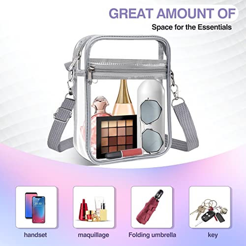 BanYakong Clear Bag Stadium Approved,Clear Crossbody Purse Bag, with Adjustable Shoulder Strap for Women, With front pocket
