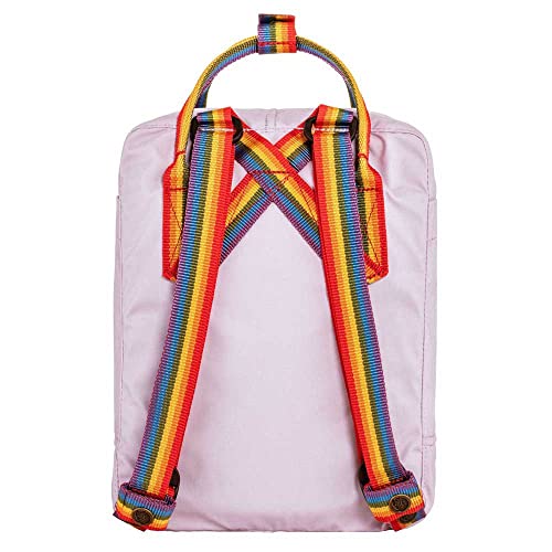Fj?llr?ven K?nken Rainbow Mini Backpack for Men, and Women - Durable Fabric with Adjustable Shoulder Straps, and Lightweight Backpack Pastel Lavender/Rainbow One Size One Size