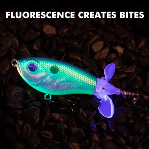 TRUSCEND Top Water Fishing Lures with BKK Hooks, Easy Catch Plopper Lure for Freshwater or Saltwater, Floating Lures for B...