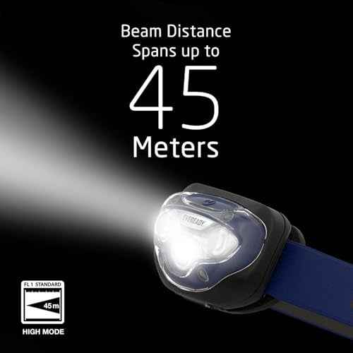 Eveready LED Headlamp, 200 Lumen, IPX4 Water Resistant, Durable Indoor and Outdoor Light with Shatterproof Lens, Batteries Included, 2 Pack