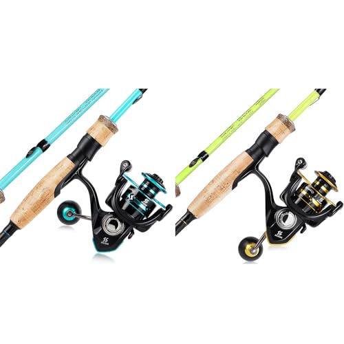 Sougayilang Fishing Rod and Reel Combo, Stainless Steel Guides Fishing Pole with Spinning Reel Combo for Saltwater and Fre...