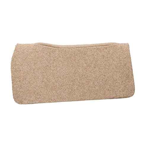 Weaver Equine 32" x 32" Contoured Wool Blend Felt Horse Saddle Pad Liner, Shock Absorbing Protective Western Saddle Pad, Durable Equine Supplies, ?Tan