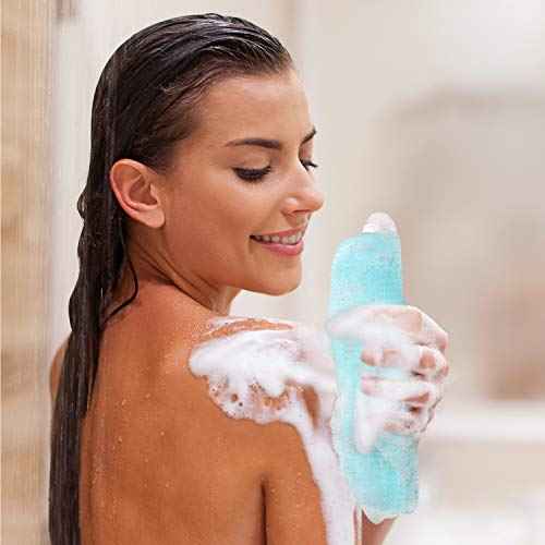 Boao Mesh Soap Bar Loofah Exfoliating Mesh Soap Saver Bag Pouch Bubble Foam Net for Body Facial Shower Cleaning Tool(10 Pieces)