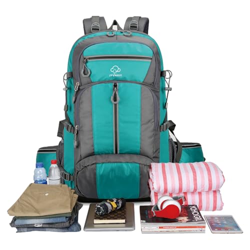 JYUNXIY Hiking Backpack for Men and Women,Waterproof Travel Bag,Reflective,Sport Outdoor,Lightweight,Camping,Shoe Compartm...