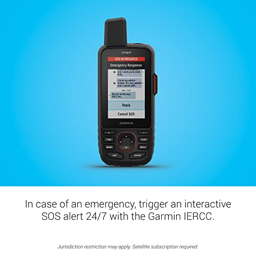 Garmin GPSMAP 67i Rugged GPS Handheld with inReach® Satellite Technology, Two-Way Messaging, Interactive SOS, Mapping (Ren...