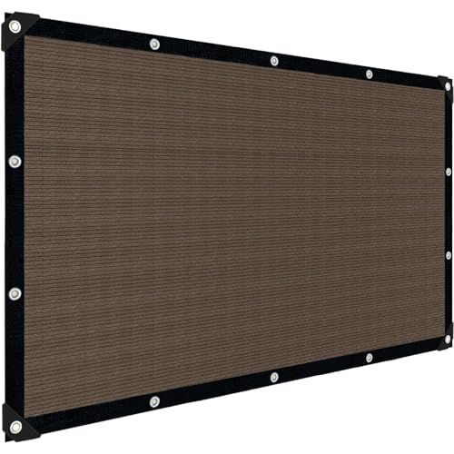 IMSGVIFO Mocha Sun Shade Cloth,Pergola Shade Cover with Reinforced Grommets,90% Shade Fabric Fence Privacy Screen Balcony,...