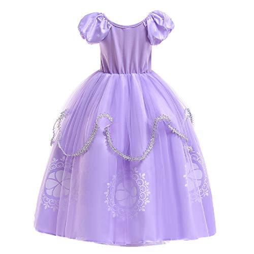 FMYFWY Girls Princess Fancy Dress Sofia Costume Carnival Halloween Christmas Birthday Party Ball Gown (Accessories)