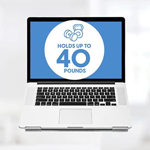 DuraClear Acrylic Laptop Stand for Desk - Ergonomic 2.5" Elevation Acrylic Computer Riser - Laptop Stand Accessory for up ...