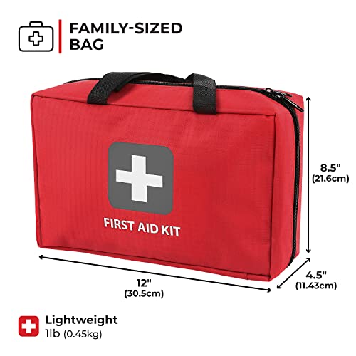 First Aid Kit – 291 Pieces of First Aid Supplies | Hospital Grade Medical Supplies for Emergency and Survival Situations |...